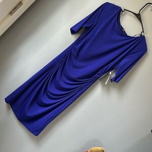 Vince Camuto NWT midi‎ dress cob cobalt purple women’s size 8